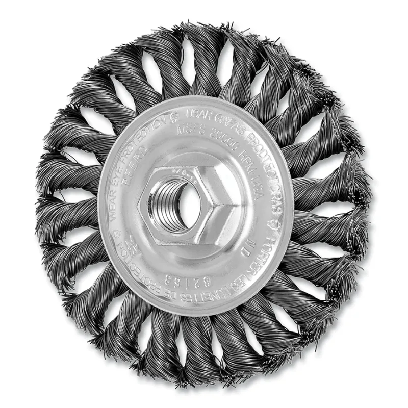 4" STANDARD TWIST KNOT WHEEL .014 CS WIRE