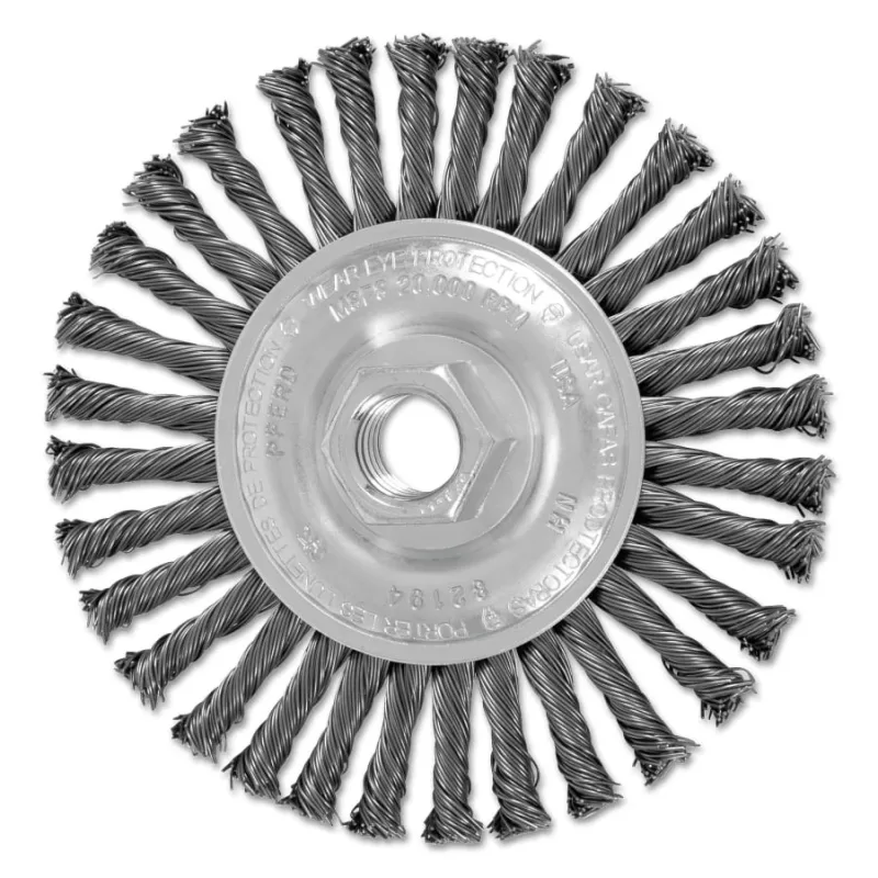 Stringer Bead Twist Knot Wheel, 4 1/2 D, .02 Carbon Steel Wire, 12,500 rpm