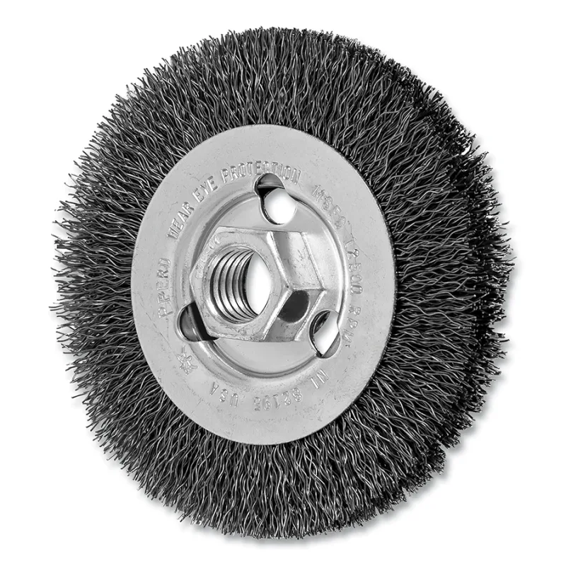 4" MINI CRIMPED WIRE WHEEL .014 CS WIRE