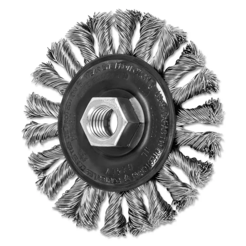 COMBITWIST® Cable Wheel, 4 in D x 3/8 in W, .014 in Stainless Steel, 20,000 rpm