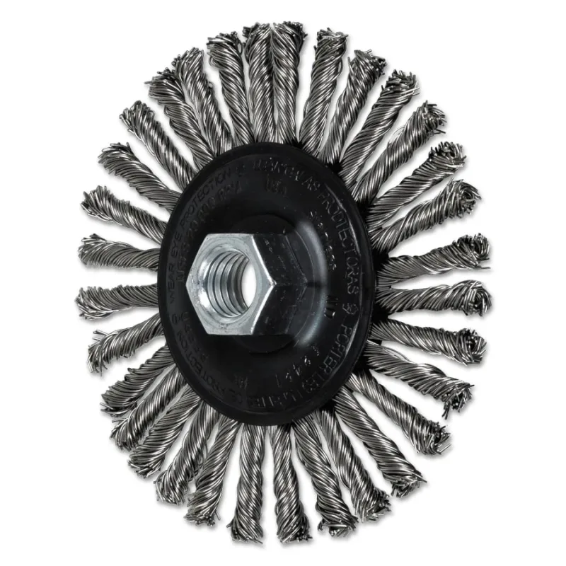 COMBITWIST® Stringer Bead Knot Wheel, 4 1/2 in D, .02 in Stainless Steel