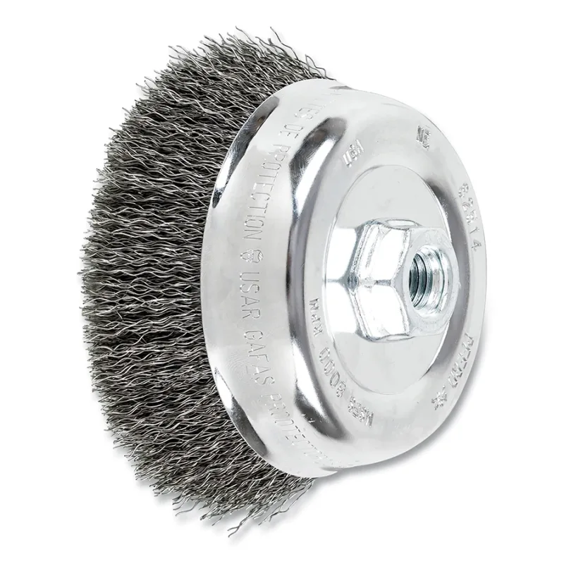 5" CRIMPED WIRE CUP BRUSH .014 CS WIRE