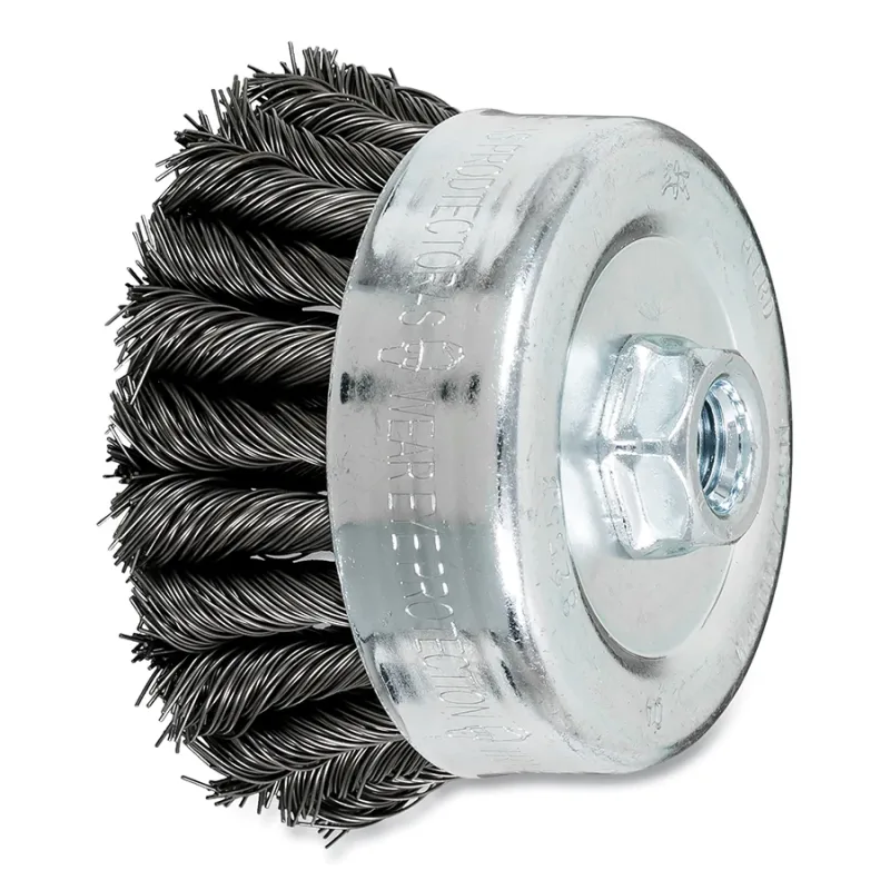 4" COMBITWIST KNOT CUP BRUSH DBL ROW .023 WIRE