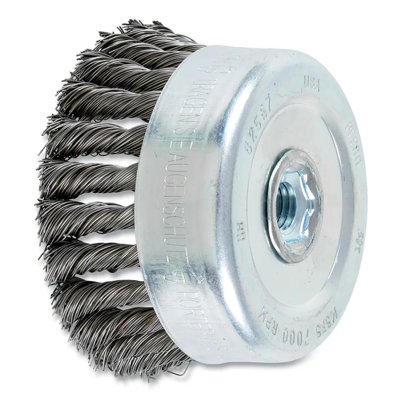 4" F/C TWIST KNOT WIRE CUP BRUSH .020 CS WIRE
