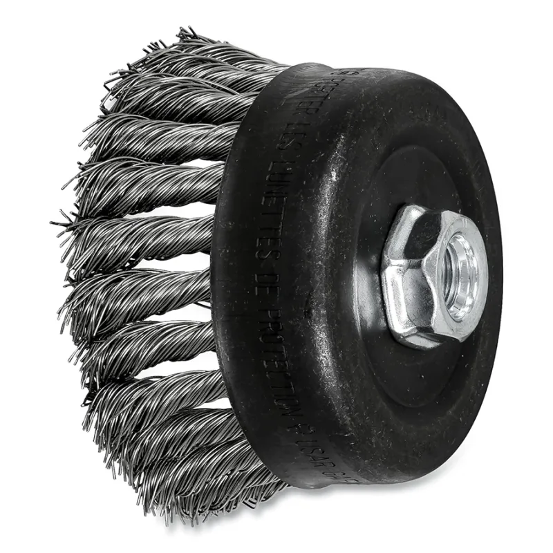 4" KNOT WIRE CUP BRUSH .023 SS WIRE