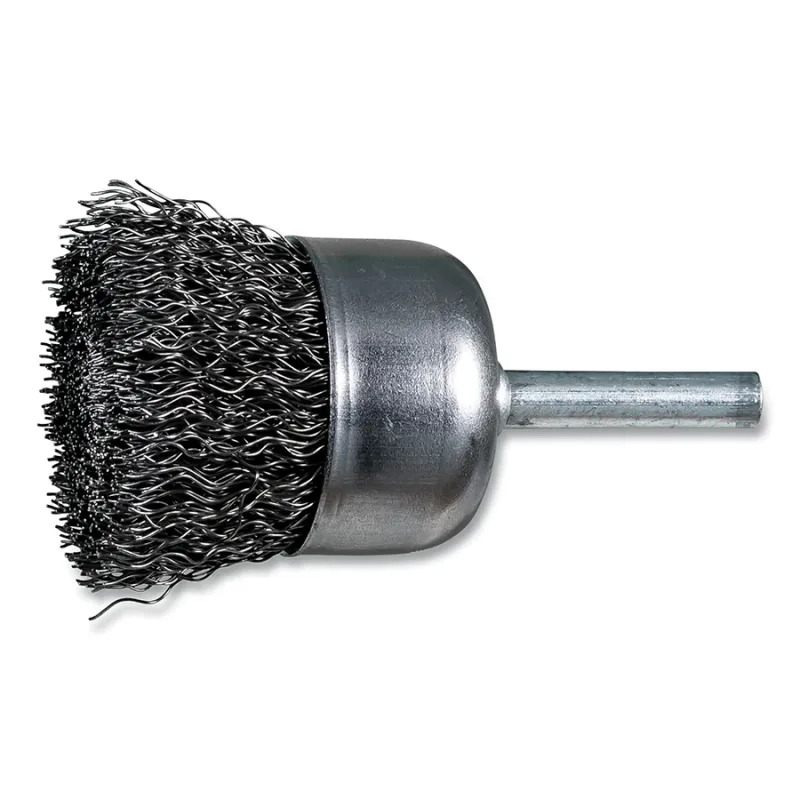 1-1/4" CRIMPED SHANK MOUNTED CUP .014 CS WIRE