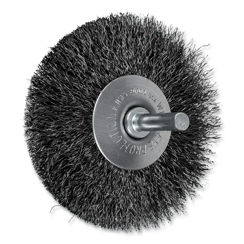 3" MOUNTED FLARED CUP BRUSH .006 CS WIRE