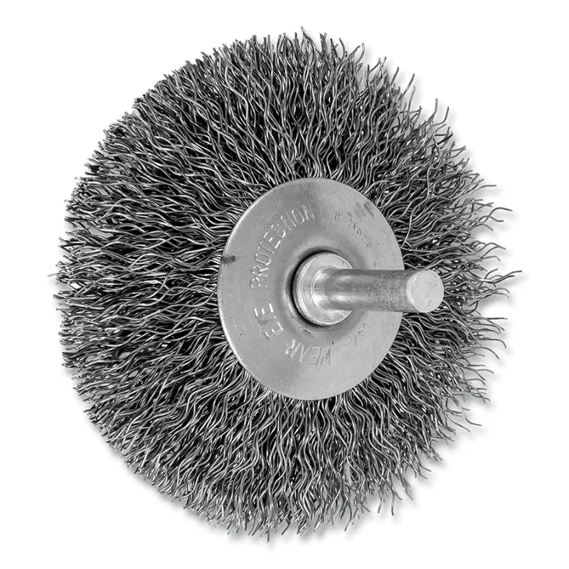 3" MOUNTED FLARE CUP BRUSH .014 CS WIRE 1/4" SHK