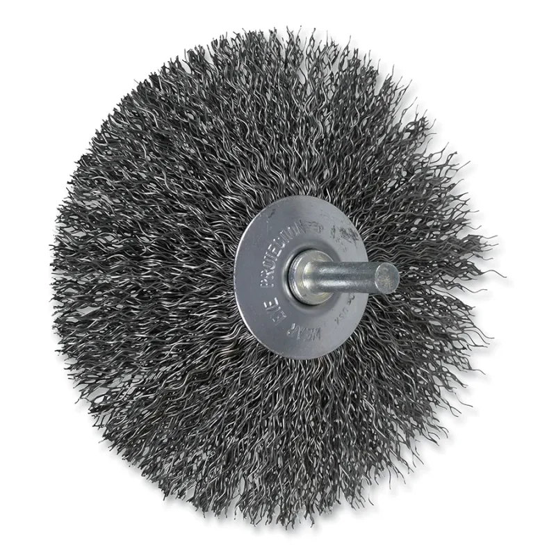 4" MOUNTED FLARED CUP BRUSH .014 CS WIRE