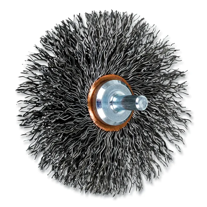 3" CRIMPED WIRE WHEEL BRUSH .020 CS WIRE
