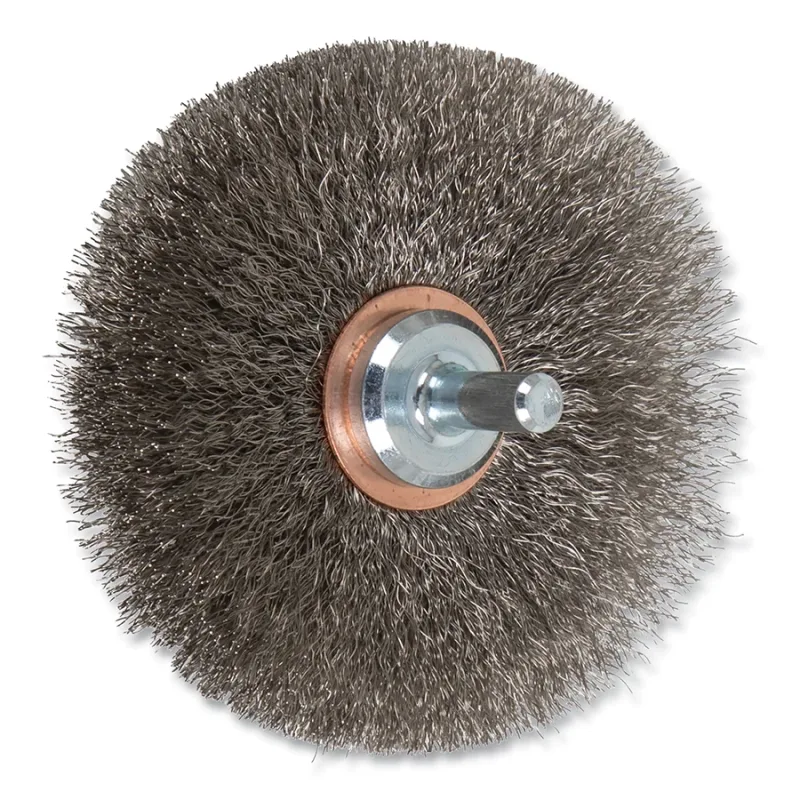 3" CRIMPED WIRE WHEEL BRUSH .006 SS WIRE