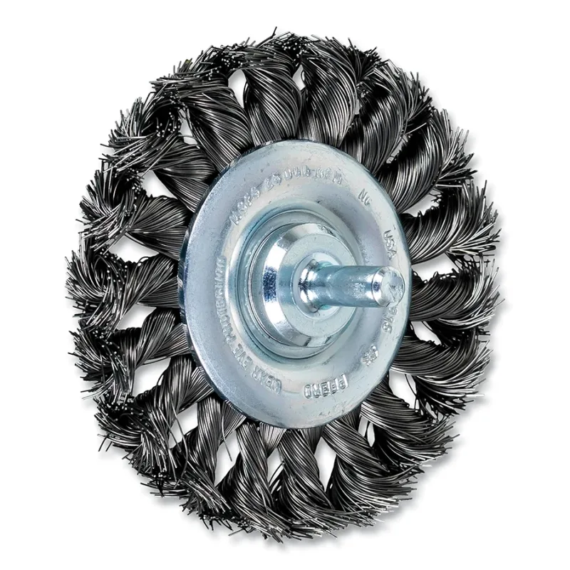 3" SHANK MOUNTED KNOT WHEEL BRUSH .012 CS WIRE