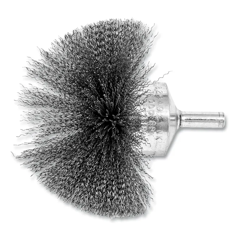 3" CIRCULAR MOUNTED FLARED END BRUSH .008 CS WIR