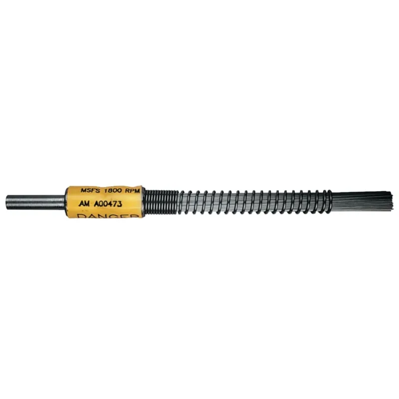 Specialty Coil Spring Brushes, Carbon Steel, 1,800 rpm, 3/8" x 0.014