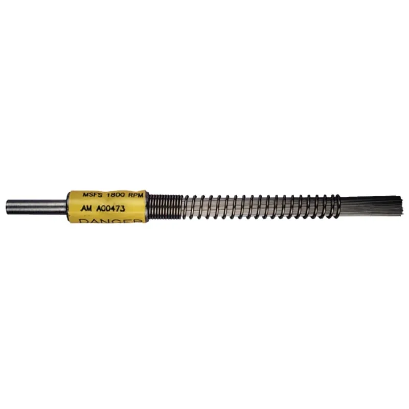 Specialty Coil Spring Brushes, Carbon Steel, 1,800 rpm, 1/2" x 0.014