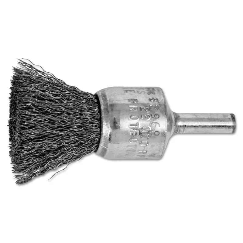 Standard Duty Crimped End Brushes, Carbon Steel, 22,000 rpm, 3/4" x 0.01
