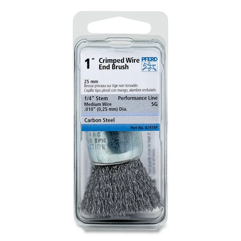 POP 1" CRIMP WIRE END BRUSH 1/4" SHANK