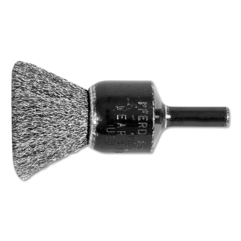 Standard Duty Crimped End Brushes, Stainless Steel, 20,000 rpm, 3/4 in x 0.006 in