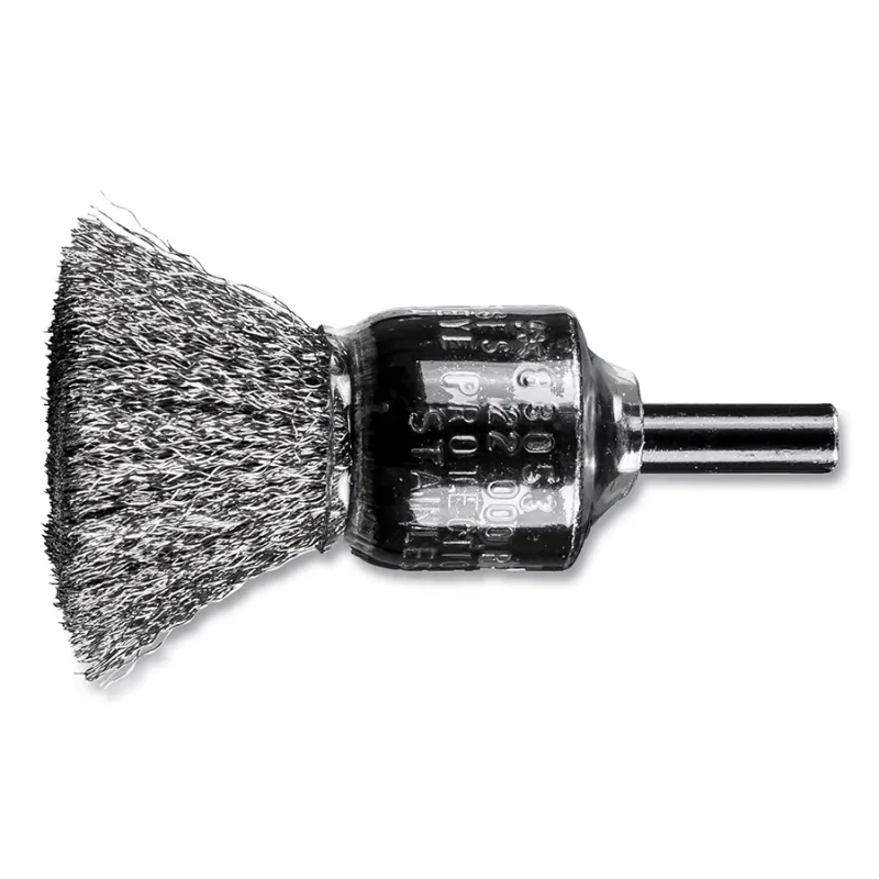 3/4" CRIMPED WIRE COATED CUP END BRUSH .006 SS