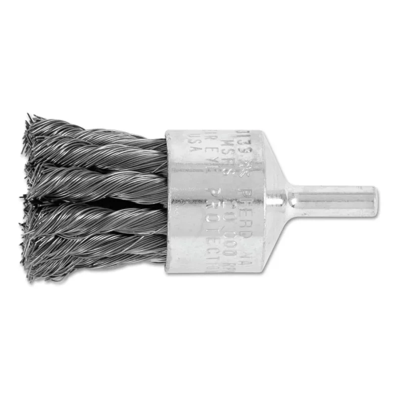 Straight Cup Knot End Brushes, Carbon Steel, 1" x 0.014