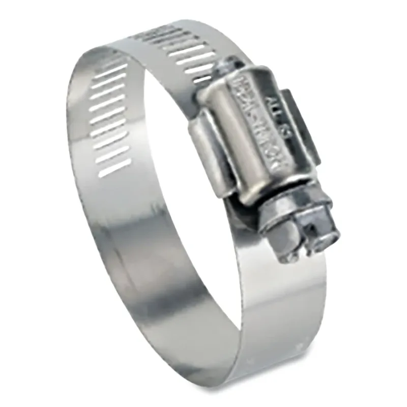 64 Series Worm Drive Clamp, 2-1/2 in to 4-1/2 in clamp, 9/16 in W, Stainless Steel