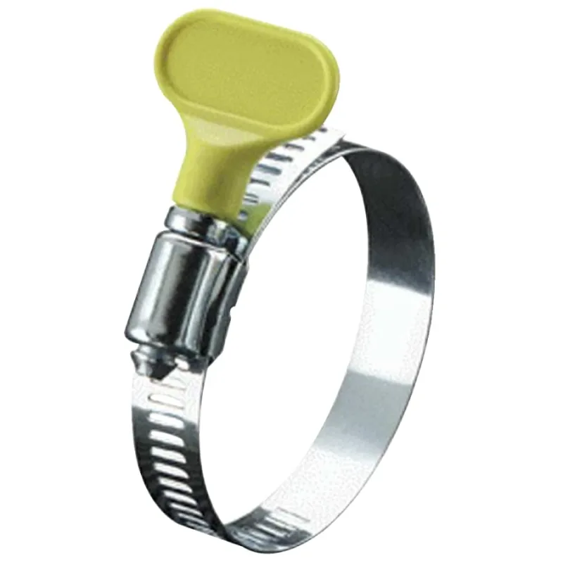 Turn-Key Hose Clamps, 1/4"-7/8" Dia, 5/16"W, Stainless Steel