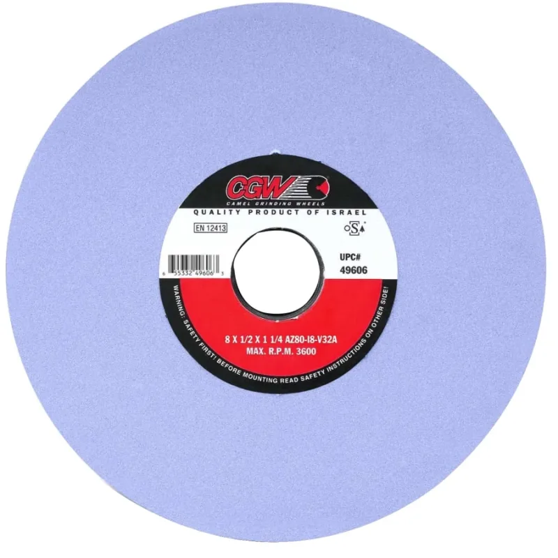 AZ Cool Blue Surface Grinding Wheels, Type 5, 8 X 1, 1 1/4" Arbor, 46, J
