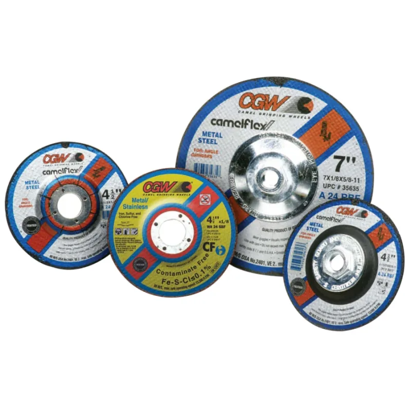 Depressed Center Wheel, Type 27, 9 in Dia, 1/8 in Thick, Hardness R, 24 Grit