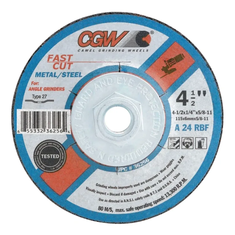 4 1/2 X 1/4 X 5/8-11 A24-R-BF STEEL T27