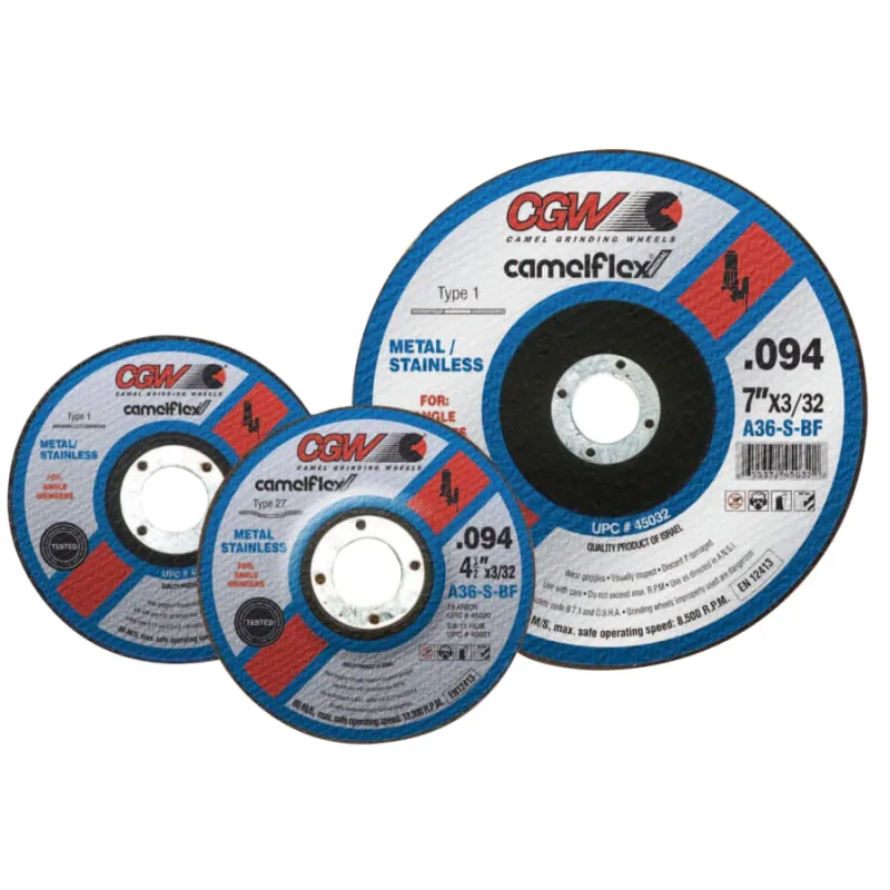 Thin Cut-Off Wheel, 7 in Dia, 3/32 in Thick, 5/8 Arbor, 36 Grit Aluminum Oxide