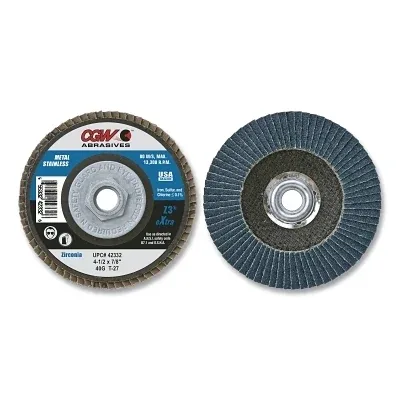 Prem Z3 Reg T27 Flap Disc, 6", 60 Grit, 5/8 Arbor, 10,200 rpm