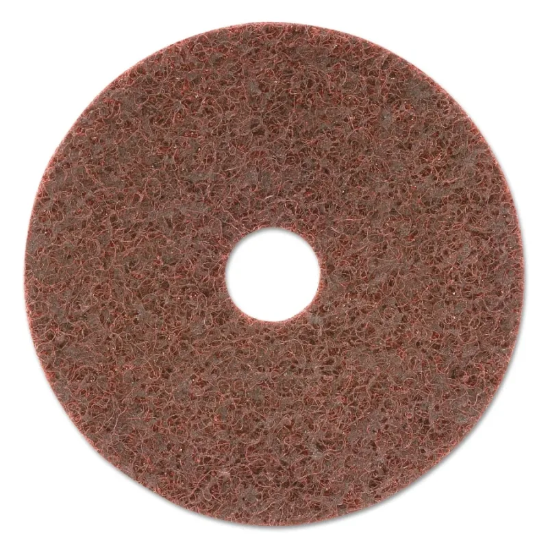 Finishing Disc, Hook-and-Loop with Arbor Hole, 4-1/2 in dia, 12,000 RPM, Tan