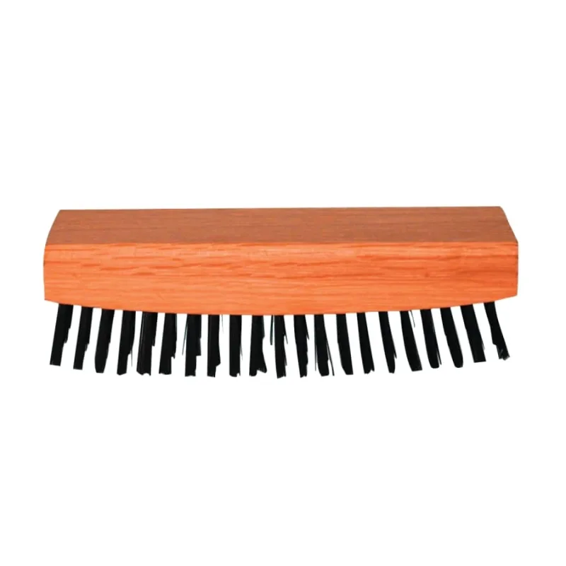 Rocker-Back Wire Scratch Brushes, 7 1/4 in, 9X21 Rows,Tempered Carbon Steel Wire