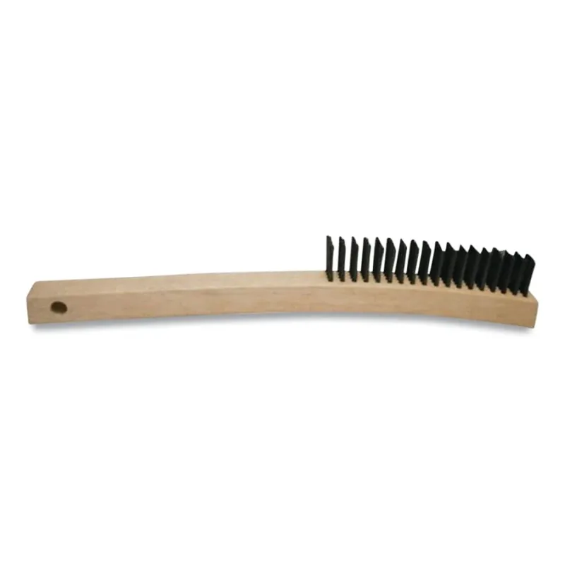 WIRE SCRATCH BRUSH 3 X 9ROWS CARB ST ECON