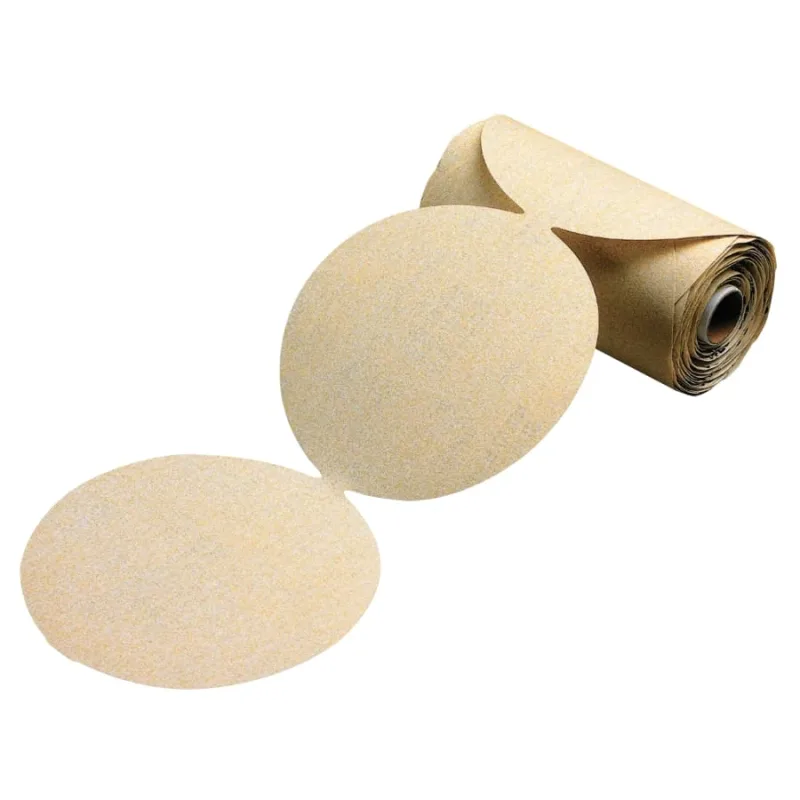 Gold Aluminum Oxide Dri-Lube Paper Discs, 5 in Dia., P180 Grit