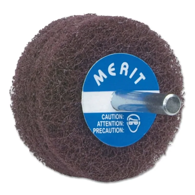 Abrasotex™ Disc Wheel, 4-Ply, 3 in dia x 1 in Thick x 1/4 in Shank, Medium, 8000 RPM, Aluminum Oxide