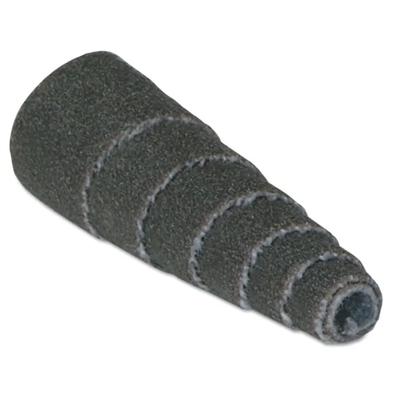 Aluminum Oxide Spiral Rolls Full Tapers, 3/8 x 1 1/2 x 1/8, 60 Grit