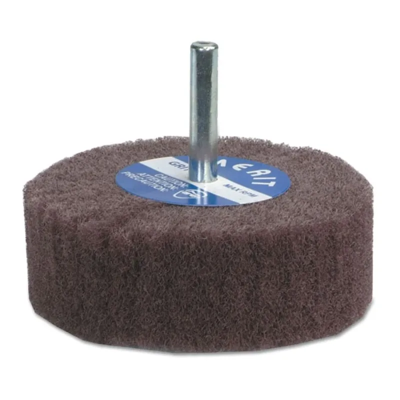 Non-Woven Flap Wheels with Mounted Steel Shank, 3 in, 240 Grit, 12,000 rpm