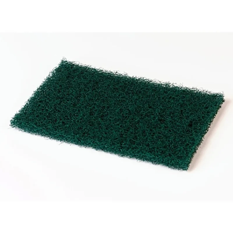 Heavy-Duty Commercial Scouring Pad, 6 in W x 9 in L, Synthetic Fiber, Green