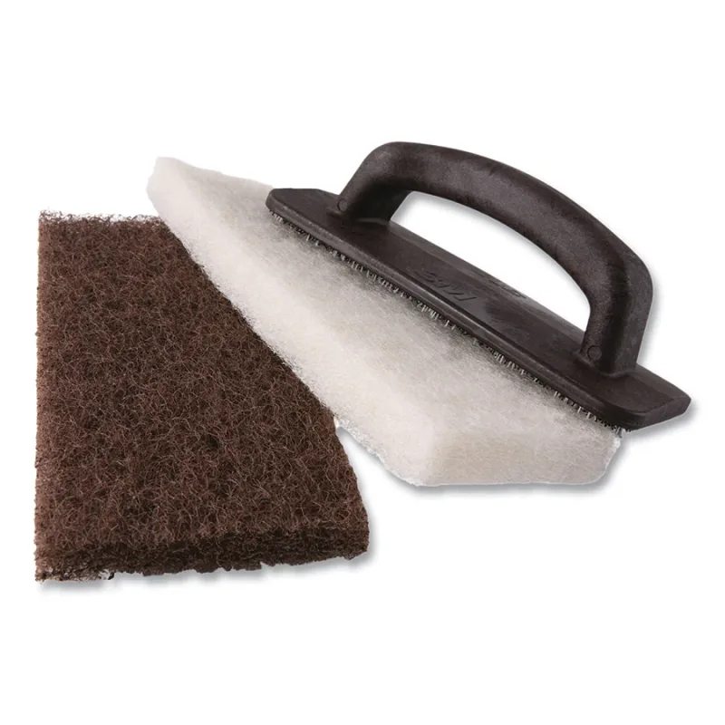 Doodlebug™ Pad Holder Set, Incl White Cleaning Pad/Brown Scrub n' Strip Pad/Swivel Holder w/Threaded Socket