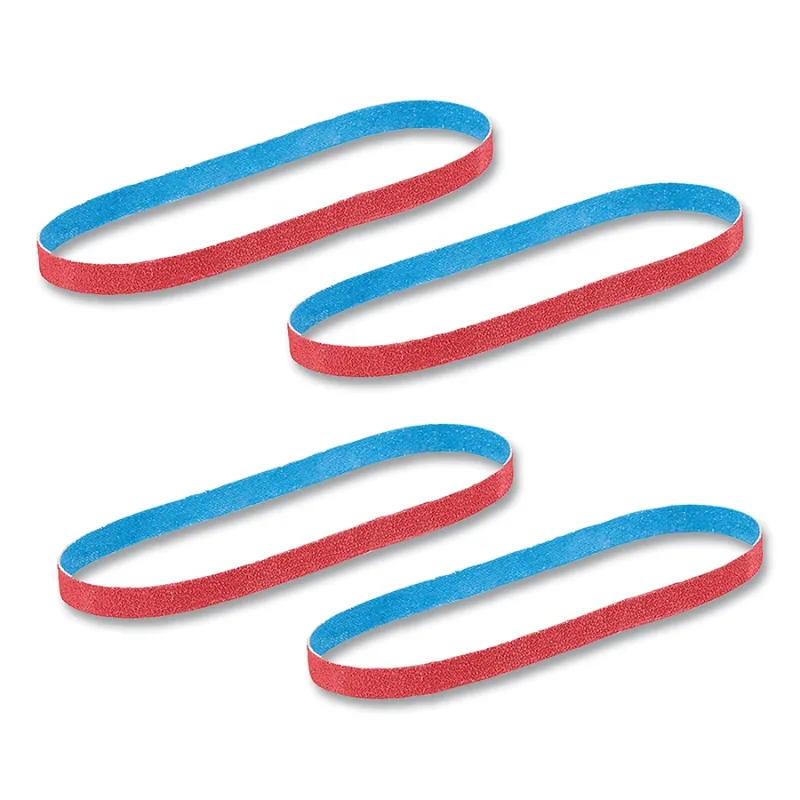 Ceramic Bandfile Belts, 1/2 in W, 18 in L, 60-grit, Ceramic Grain, 4 EA/PK