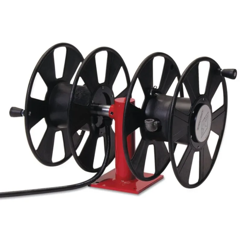 Dual Side-by-Side 250 A Cable Welding Reel, 150 ft of #1 and 1/0 Cable, 200 ft of 2/0 Cable, Cable Sold Separately