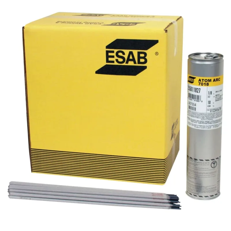 Atom Arc 7018 Electrode, 1/8 in dia, 14 in L, 10 lb Can