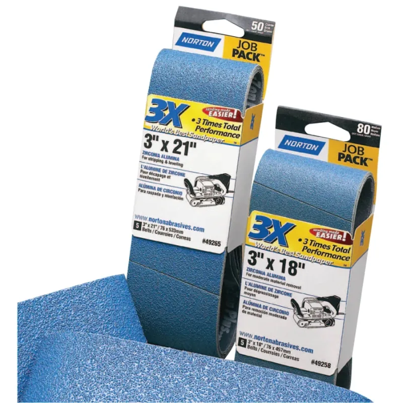 ProSand BlueFire Portable Belt, 3 in X 21 in, 36, Zirconia Alumina