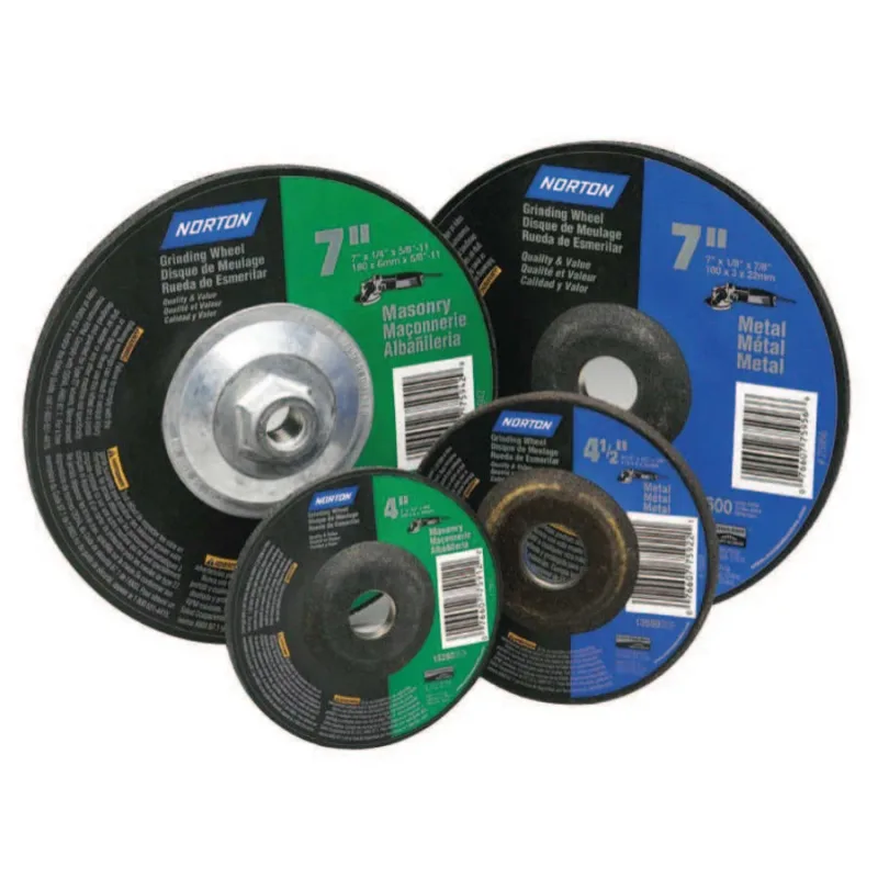 Depressed Center Metal/Masonry Wheel, 7 in Dia, 1/8 in Thick, 7/8 Arbor, Alum.