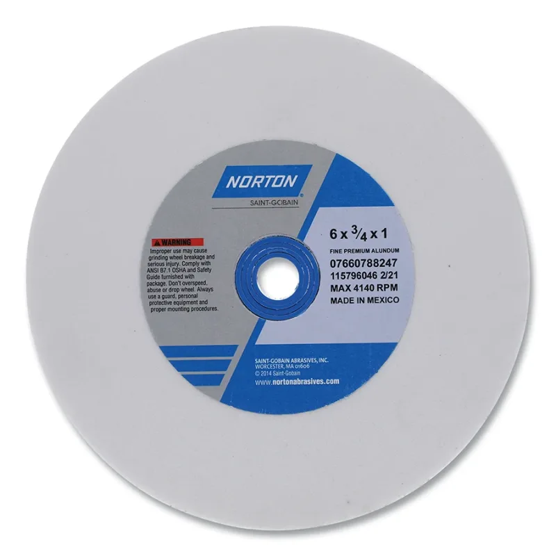 6" X 3/4" X1" TYPE 1 ALUMINUM OXIDE WH. FINE 100