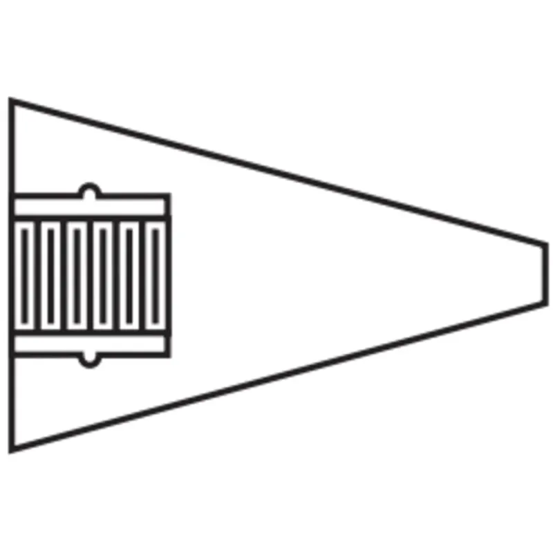 Type 17 Gemini Cone Sq. Tip, 1.5 in D, 3 in Thick, 3/8 Arbor, 24 Grit Alum Oxide
