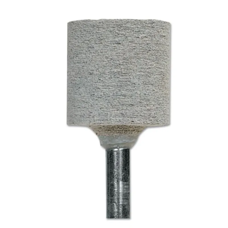 Cotton Fiber Mounted Points, 1 in Dia, 1 in Thick, 80 Grit Aluminum Oxide