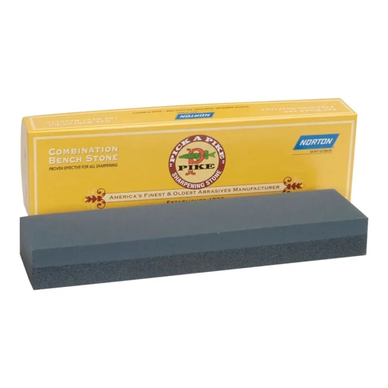 Combination Grit Abrasive Sharpening Benchstones, 8 x 2 x 1, Coarse, Crystolon