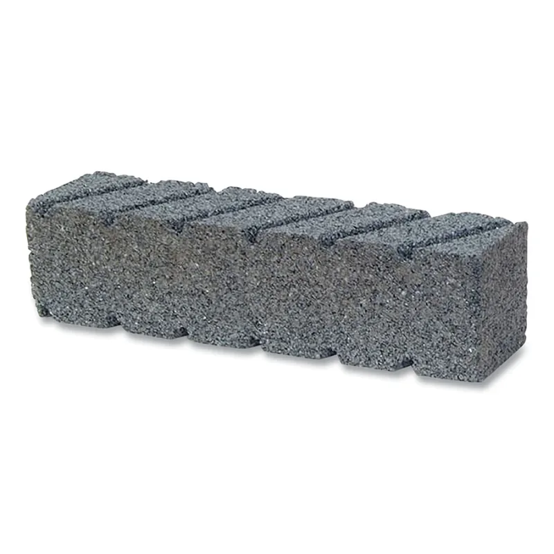 Rubbing Brick, Fluted, 2 in x 2 in x 6 in, Extra Coarse, Silicon Carbide